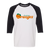 Retro Anaheim Oranges raglan 3/4 sleeve t-shirt featuring vintage WTT tennis team logo in white/black