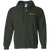 Anaheim Oranges Full Zip Hoodie WTT Tennis in Forest Green Front