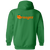 Anaheim Oranges Full Zip Hoodie WTT Tennis in Irish Green Back