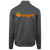 Retro Anaheim Oranges Full Zip Fleece Jacket featuring vintage WTT tennis team logo in dark smoke back view