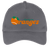 Vintage Anaheim Oranges World Team Tennis twill cap with seamless 5-panel front and retro logo in charcoal grey