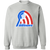Retro Baltimore Banners crewneck pullover sweatshirt featuring vintage WTT tennis team logo in sport grey