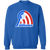 Retro Baltimore Banners crewneck pullover sweatshirt featuring vintage WTT tennis team logo in royal blue