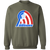 Retro Baltimore Banners crewneck pullover sweatshirt featuring vintage WTT tennis team logo in military green