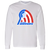 Vintage-style Baltimore Banners WTT long sleeve T-shirt with retro 1970s tennis team logo graphic in white