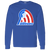 Vintage-style Baltimore Banners WTT long sleeve T-shirt with retro 1970s tennis team logo graphic in royal blue
