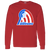 Vintage-style Baltimore Banners WTT long sleeve T-shirt with retro 1970s tennis team logo graphic in red
