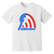 Vintage-style Baltimore Banners WTT T-shirt with retro 1970s team logo graphic in white