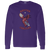 Vintage-style Boston Lobsters WTT long sleeve T-shirt with retro 1970s tennis team logo graphic in purple