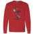 Vintage-style Boston Lobsters WTT long sleeve T-shirt with retro 1970s tennis team logo graphic in red