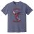 Vintage-style Boston Lobsters WTT T-shirt with retro 1970s team logo graphic in grape