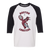 Retro Boston Lobsters raglan shirt featuring vintage WTT tennis team logo in white/black