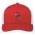 Vintage Boston Lobsters World Team Tennis trucker cap with seamless 5-panel front and retro logo in red/white