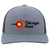 Vintage Chicago Aces World Team Tennis trucker cap with seamless 5-panel front and retro logo in heather grey/light charcoal