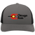 Vintage Chicago Aces World Team Tennis trucker cap with seamless 5-panel front and retro logo in graphite/black