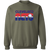 Retro Cleveland Nets crewneck pullover sweatshirt featuring vintage WTT tennis team logo in military green