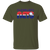 Vintage-style Cleveland Nets WTT T-shirt with retro 1970s team logo graphic in military green
