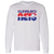 Vintage-style Cleveland Nets WTT long sleeve T-shirt with retro 1970s tennis team logo graphic in white