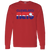Vintage-style Cleveland Nets WTT long sleeve T-shirt with retro 1970s tennis team logo graphic in red