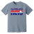 Vintage-style Cleveland Nets WTT T-shirt with retro 1970s team logo graphic in blue jean