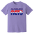 Vintage-style Cleveland Nets WTT T-shirt with retro 1970s team logo graphic in violet