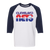 Retro Cleveland Nets raglan 3/4 sleeve t-shirt featuring vintage WTT tennis team logo in white/navy