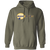 Retro Denver Racquets pullover hoodie featuring vintage WTT tennis team logo in military green