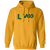 Retro Detroit Loves pullover hoodie featuring vintage WTT tennis team logo in gold