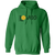 Retro Detroit Loves pullover hoodie featuring vintage WTT tennis team logo in Irish green