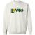Retro Detroit Loves crewneck pullover sweatshirt featuring vintage WTT tennis team logo in white