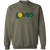 Retro Detroit Loves crewneck pullover sweatshirt featuring vintage WTT tennis team logo in military green