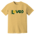 Vintage-style Cleveland Nets WTT T-shirt with retro 1970s team logo graphic in mustard