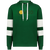 Detroit Loves Athletic Fleece Hoodie in Dark Green/White