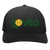 Vintage Detroit Loves World Team Tennis trucker cap with seamless 5-panel front and retro logo in black/black