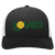 Vintage Detroit Loves World Team Tennis trucker cap with seamless 5-panel front and retro logo in black/white