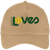 Vintage Detroit Loves World Team Tennis twill cap with seamless 5-panel front and retro logo in khaki