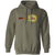 Retro Hawaii Leis pullover hoodie featuring vintage WTT tennis team logo in military green