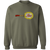 Retro Hawaii Leis crewneck pullover sweatshirt featuring vintage WTT tennis team logo in military green
