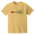 Vintage-style Hawaii Leis WTT T-shirt with retro 1970s team logo graphic in mustard