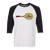 Retro Hawaii Leis raglan 3/4 sleeve t-shirt featuring vintage WTT tennis team logo in white/black