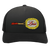 Vintage Hawaii Leis World Team Tennis trucker cap with seamless 5-panel front and retro logo in black/black