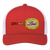 Vintage Hawaii Leis World Team Tennis trucker cap with seamless 5-panel front and retro logo in red/white