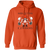 Retro Houston E-Z Riders pullover hoodie featuring vintage WTT tennis team logo in orange