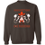 Retro Houston E-Z Riders crewneck pullover sweatshirt featuring vintage WTT tennis team logo in dark chocolate brown