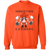 Retro Houston E-Z Riders crewneck pullover sweatshirt featuring vintage WTT tennis team logo in orange