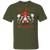 Vintage-style Houston E-Z Riders WTT T-shirt with retro 1970s team logo graphic in military green