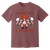 Vintage-style Houston E-Z Riders WTT T-shirt with retro 1970s team logo graphic in berry