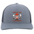 Vintage Houston E-Z Riders World Team Tennis trucker cap with seamless 5-panel front and retro logo in heather grey/light charcoal