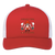 Vintage Houston E-Z Riders World Team Tennis trucker cap with seamless 5-panel front and retro logo in red/white