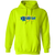 Retro Kansas City Explorers pullover hoodie featuring vintage WTT tennis team logo in safety green